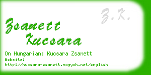 zsanett kucsara business card